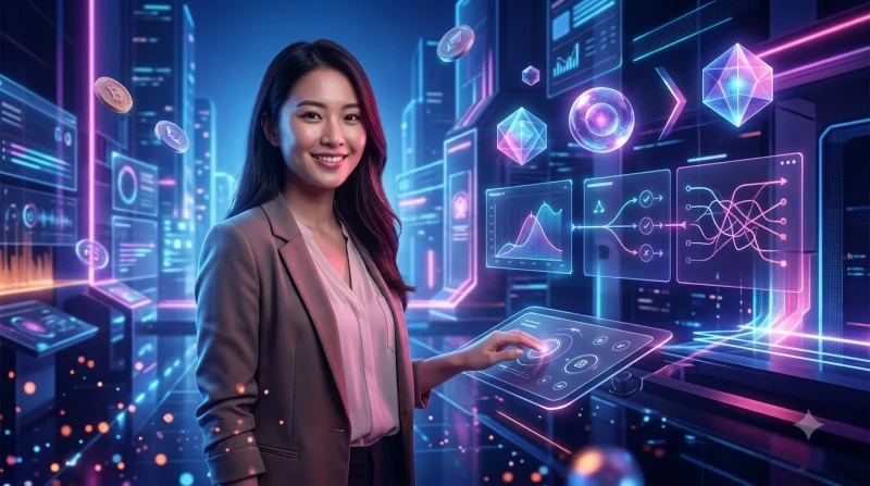 bieu-tuong-canh-bao-va-dong-xu-vang-tren-nen-neon-voi-cac-mui-ten-quyet-dinh Biểu tượng cảnh báo và đồng xu vàng trên nền neon với các mũi tên quyết định