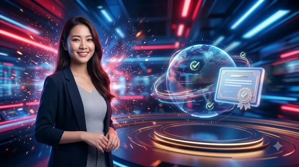 Hình ảnh biểu tượng bảo vệ với dấu kiểm xác minh nguồn tin